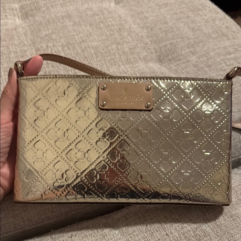 Kate Spade Gold Wristlet Bag